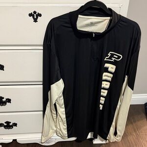 Colosseum Black and Cream Purdue Long Sleeve